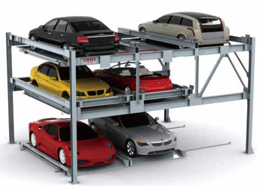 Three layer parking equipment
